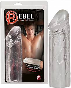 Насадка на пенис Rebel Mega Dick Sleeve, прозрачная