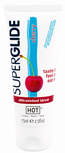 Оральный лубрикант Hot Superglide Cherry - вишня, 75 мл