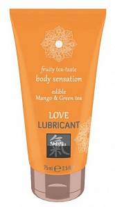 Оральный лубрикант Shiatsu Love Lubricant Edible Mango & Green Tea - манго и зеленый чай, 75 мл