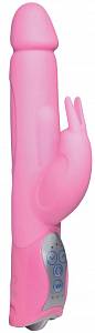 Вибратор кролик с ротацией Smile Bunny, розовый