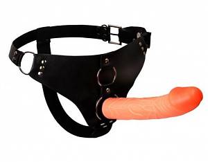 Женский страпон Ultra Passionate Harness 19,8 см, телесный
