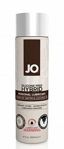 Лубрикант JO Silicone Free Hybrid Warming - согревающий эффект, 120 мл