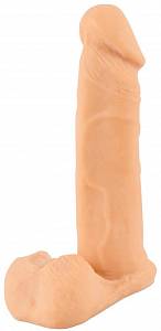 Реалистичный фаллоимитатор с мошонкой Nature Skin Real Dong, телесный