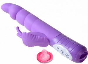 Rabbit вибратор Play Candi Wiggle Butterfly, лиловый