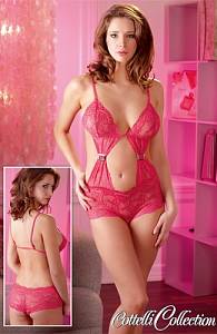 Боди Cottelli Collection Body Hotpink - L, розовое