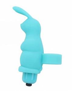 Мини вибратор на палец MisSweet Sweetle Rabbit, бирюзовый