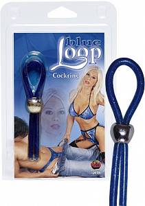 Эрекционное кольцо Loop Cockring Blue, голубое