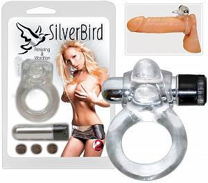 Виброкольцо Silver Bird, прозрачное