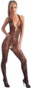 Бодистокинг Mandy Mystery lingerie Catsuit with Pearls - L/XL, черный
