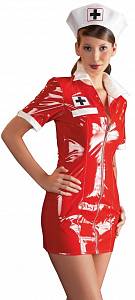 Костюм медсестры Black Level Nurse Dress - 2XL, лаковый
