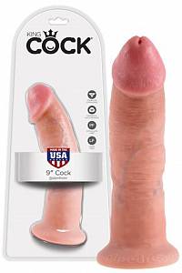 Реалистичный фаллоимитатор King Cock 9, телесный
