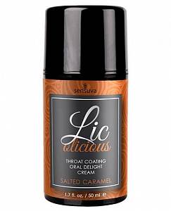 Съедобный крем для минета Sensuva Lic-o-licious Salted Caramel - соленая карамель, 50 мл