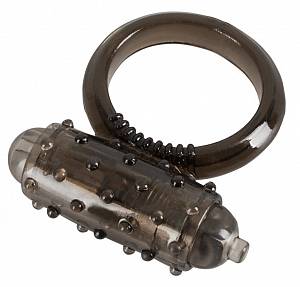 Эрекционное кольцо с вибрацией Vibro Ring Dark, черное