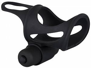 Насадка с вибрацией Black Velvets Sleeve + Vibe, черная