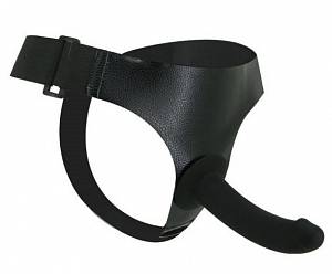 Страпон Ultra Passionate Harness 15 см, черный