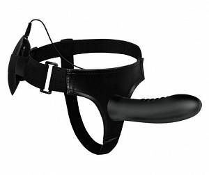 Полый страпон с вибрацией Pretty Love Myron, черный