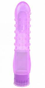 Гелевый вибратор Crystal Jelly Pleaser, фиолетовый