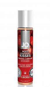 Съедобный лубрикант JO H2O Strawberry Kisses - клубника, 30 мл