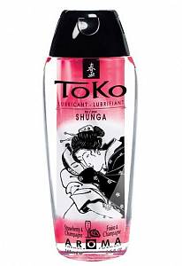 Лубрикант Toko Aroma Sparkling Strawberry Wine - клубника и шампанское, 165 мл