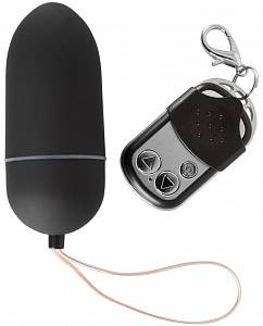 Виброяйцо с дистанционным пультом Black&Silky, черное