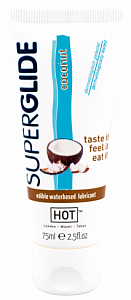 Оральный лубрикант Hot Superglide Coconut - кокос, 75 мл