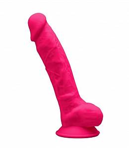 Реалистичный фаллоимитатор Silexd Premium Silicone Dildo Model 1 - размер 7, розовый