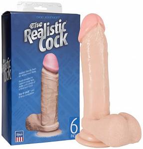 Фаллоимитатор на присоске The Realistic Cock 6, телесный