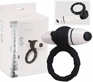 Эрекционное кольцо с вибрацией Play Candi Swirly Pop, черное