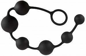 Анальные шарики Black Velvets Anal Beads, черные