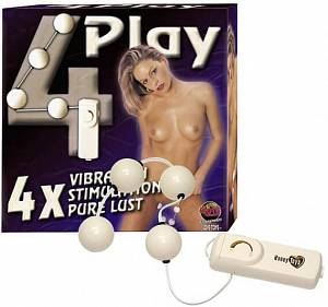 Вагинальные шарики 4Play, белые