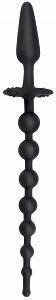 Анальная цепочка с пробкой Backdoor Lovers Anal Plug&Beads, черная