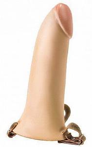 Мужской полый страпон Egzo Evolution 17 см, телесный