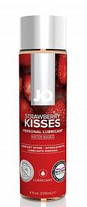 Съедобный лубрикант JO H2O Strawberry Kisses - клубника, 120 мл