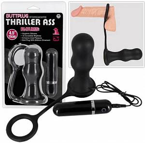 Анальная пробка с вибрацией Buttplug Thriller Ass, черная