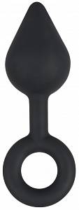 Анальная пробка с кольцом Black Velvets Plug, черная