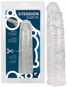 Удлиняющая насадка на пенис Xtension Sleeve, прозрачная