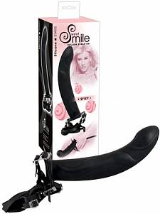Страпон полый Smile Switch Spicy, черный