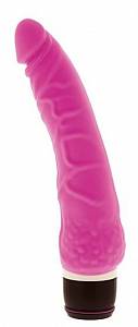 Силиконовый вибратор Purrfect Silicone Classic - 18 см, розовый