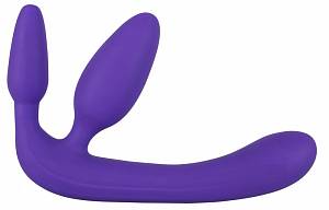 Безремневой страпон Triple Teaser Strapless Strap-On, фиолетовый