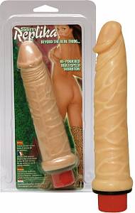 Реалистичный вибратор Slim Replika, телесный