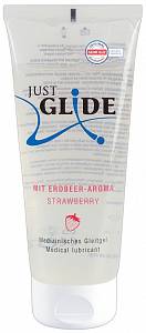 Лубрикант на водной основе Just Glide Strawbery - клубника, 200 мл