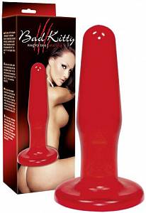 Анальная пробка Bad Kitty Anal Plug, красная